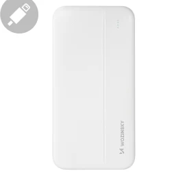 Powerbank Li-po 10000mah 2xusb Baltas