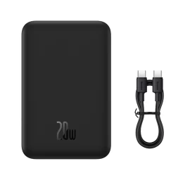 Powerbank Magnetic Mini 20000 Mah 20w + Usb-c Laidas, Juodas
