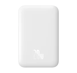 powerbank Magnetinis 6000 Mah 20w airpow Su Laidu baseus Simple Usb-c - Usb-c 30 Cm - Baltas