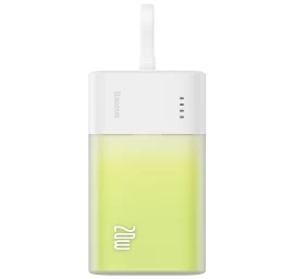 powerbank Popsicle 5200 Mah 20w Su lightning Laidu 60w/20v/3a/30cm - Balta/žalia