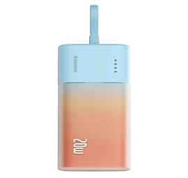 powerbank Popsicle 5200 Mah 20w Su lightning Laidu 60w/20v/3a/30cm - Mėlyna/oranžinė