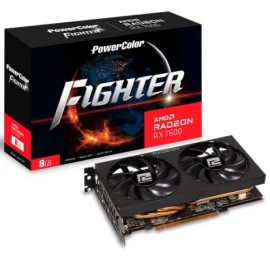 Powercolor Radeon Rx 7600 Fighter 8gb Gddr6 Vaizdo Plokštė (1a1-g00396100g)