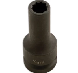 Prailginta smūginė galvutė 1/2 10mm (10-kamp.) išardomiems ratlankiams