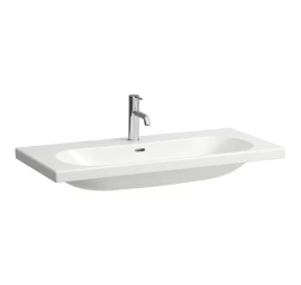 Praustuvas baldinis LUA 100x46 cm, baltas su LCC H8100894001041