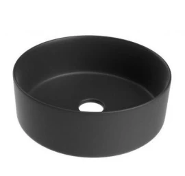 Praustuvas Kame Tondo Round 35 cm, juodas matinis, WB353512MB