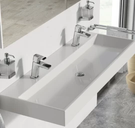 Praustuvas Natural Duo 120, su angomis maišytuvams