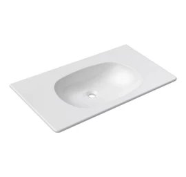 Praustuvas NUDA 900*485 mm su skyle maišytuvui, baltas ND90L