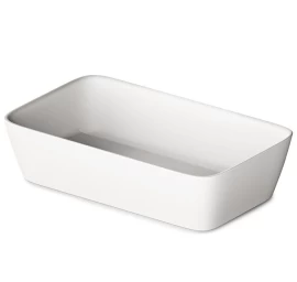 Praustuvas Paa Quadro ON SilkSTONE® 55,5x35,5 cm, balta matinė, IQUASON/00