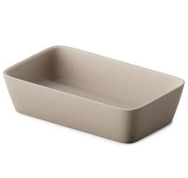 Praustuvas Paa Quadro ON SilkSTONE® 55,5x35,5 cm, matte caffelatte spalva, IQUASON/04