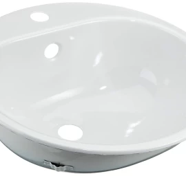 Praustuvas plieninis Alape 47,5 cm baltas