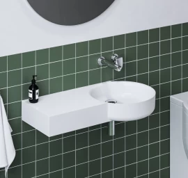 Praustuvas Ravak ARC 83/43 K, be skylės maišytuvui ir perpylimo, XJXL1383000
