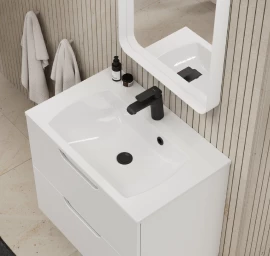 Praustuvas Ravak Classic Slim 60, su skyle maišytuvui ir perpildymui, XJX01160004
