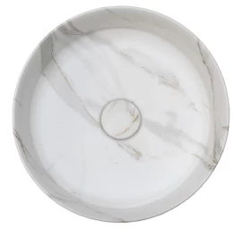 Praustuvas RIHO Marmic Round 34,6x11,4 baltas matinis W031002M00