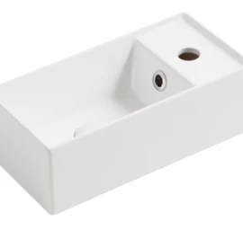 Praustuvas Simas Agile 40x20 cm, balta matinė, AG20 BIANCO MATT