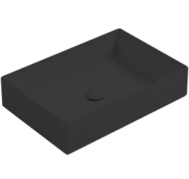 Praustuvas Simas Agile 60x40 cm, juoda matinė, AG60 NERO MATT