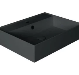 Praustuvas Simas Agile 61x46 cm, juoda matinė, AG61 NERO MATT