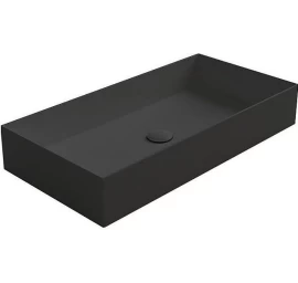 Praustuvas Simas Agile 80x40 cm, juoda matinė, AG80 NERO MATT
