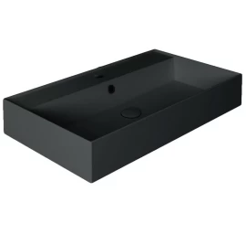 Praustuvas Simas Agile 81x46 cm, juoda matinė, AG81 NERO MATT