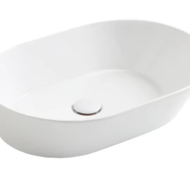 Praustuvas Simas Wave 60x42 cm, balta blizgi, WA02 BIANCO