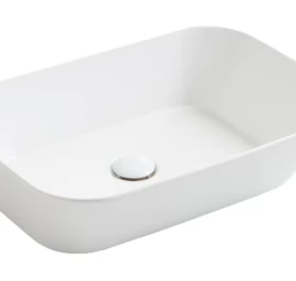 Praustuvas Simas Wave 60x42 cm, balta blizgi, WA04 BIANCO