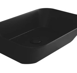 Praustuvas Simas Wave 60x42 cm, juoda matinė, WA04 NERO MATT