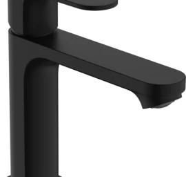 Praustuvo maišytuvas HANSGROHE Rebris S 110 CoolStart EcoSmart+ su dugno vožtuvu, matinis juodas, 72588670