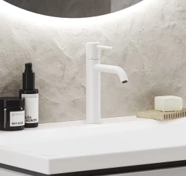 Praustuvo maišytuvas Ravak Espirit BeCool 190 mm be dugno vožtuvo, White Velvet X070395