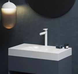 Praustuvo maišytuvas Ravak Spring SG 014.00, be dugno vožtuvo, baltas matinis X070566