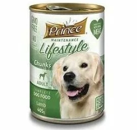 PRINCE Lifestyle visavertis šlapias ėdalas šunims su ėriena, 405g
