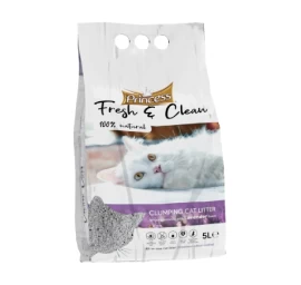 PRINCESS Fresh &amp; Clean – kraikas katėms iš baltojo molio, levandų kvapo, 5l
