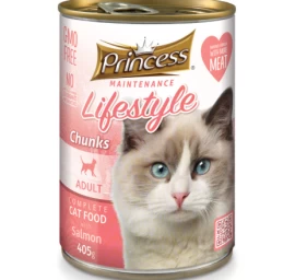 PRINCESS Lifestyle visavertis šlapias ėdalas katėms su lašiša 405g