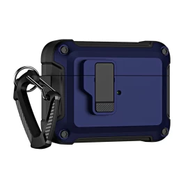 pro Armor Dėklas airpods 4 Su Karabinu - Mėlynas