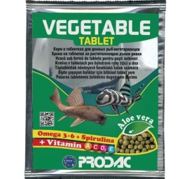 PRODAC VEGETABLE TABLET tabletės veg. dugninėms žuvims 12g (24), TAG12.02