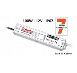 Profesionalus LED maitinimo šaltinis Scharfer 12V-100W-IP67