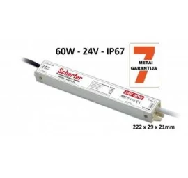 Profesionalus LED maitinimo šaltinis Scharfer 24V-60W-IP67
