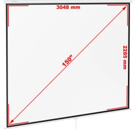 Projektoriaus Ekranas Pusiau Automatinis Sieninis Lubinis Matinis Baltas 150'' 312,8x239 Cm 4:3 Projektoriaus Ekranas Pusiau Automatinis Sieninis Lubinis Matinis Baltas 150'' 312,8x239 Cm 4:3