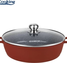 Puodas aliuminio su keramikos danga 11L 40x9.8cm HR-JLG-J40JCR HEINNER