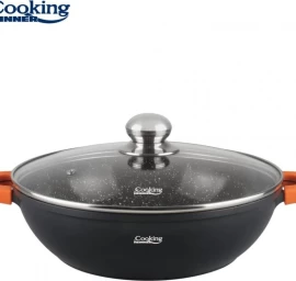 Puodas aliuminio su keramikos danga 4.1L 28x8cm HR-SCO-A28C HEINNER