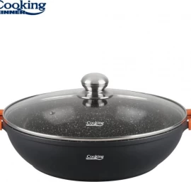 Puodas aliuminio su keramikos danga 5.5L 32x8.5cm HR-SCO-A32C HEINNER