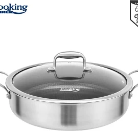 Puodas nerūdijančio plieno su keramikos danga 4.8L 30x7.8cm HR-MRK-30C HEINNER