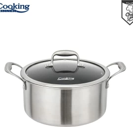 Puodas nerūdijančio plieno su keramikos danga 5L 24x12cm HR-MRK-24 HEINNER