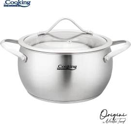 Puodas nerūdijančio plieno su teflono danga 2.5L 18x10cm HR-RW-T025 HEINNER