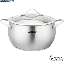 Puodas nerūdijančio plieno su teflono danga 4.3L 22x11.5cm HR-RW-T043 HEINNER