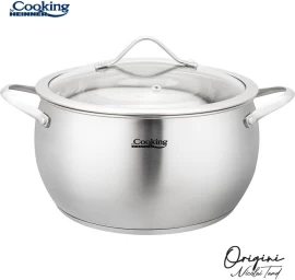 Puodas nerūdijančio plieno su teflono danga 6L 24x13.5cm HR-RW-T06 HEINNER