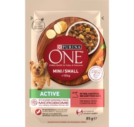 PURINA One Mini/Small Active Beef - wet dog food - 85g