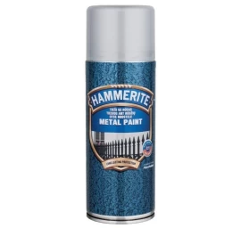 Purškiami apsauginiai metalo dažai HAMMERITE Hammered, 400ml sidabrinė pilka sp.