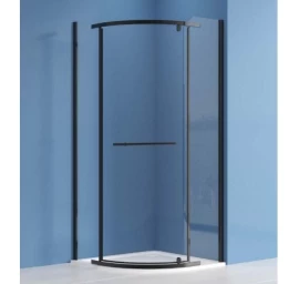 Pusapvalė dušo kabina Roth Albis 80x80 cm su juodais profiliais
