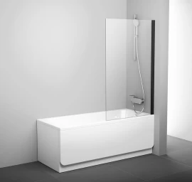 PVS1 80 juodas+stiklas Transparent