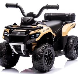 Quad J9 Chaki Rudai Smėlio Spalvos Akumuliatorius, Keturratis Vaikams Muzikinis Lengvas Ličio Jonų Akumuliatorius