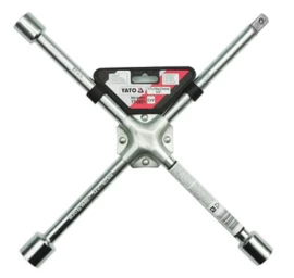 Raktas ratams Cr-V, sustiprintas kryžius 17x19x21x1/2, Yato (YT-0801)